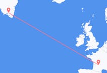 出发地 法国布里夫拉盖亚尔德目的地 格陵兰纳萨尔苏克的航班