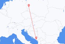 Flyreiser fra Tivat, Montenegro til Zielona Góra, Polen