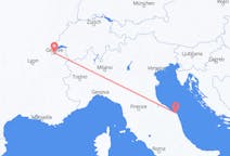 Flights from Ancona to Geneva