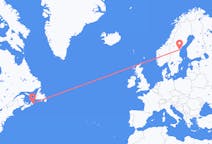 Flyreiser fra Sydney i Nova Scotia, Canada til Sundsvall, Sverige