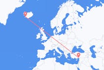 Vols d’Adana à Reykjavík