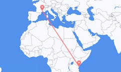 Flights from Ukunda, Kenya to Nîmes, France