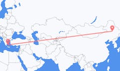 Flights from Daqing, China to Plaka, Milos, Greece