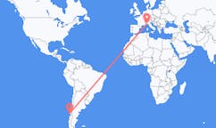 Flyreiser fra Castro, Chile til Genova, Italia