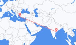 인도 라자문드리에서 출발해 그리스 이카리아에게(으)로 가는 항공편