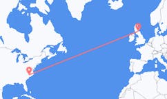 Flyrejser fra Fayetteville, USA til Edinburgh, Skotland