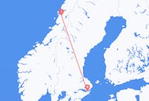 Fly fra Mosjøen til Stockholm