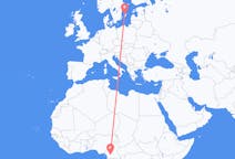 Flyreiser fra Yaoundé, Kamerun til Visby, Sverige
