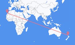 Flyreiser fra Kerikeri, New Zealand til Lanzarote, Spania
