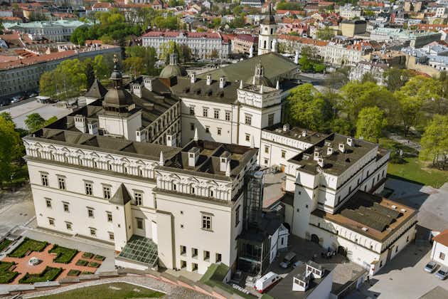 photo of aerial view of the palace of the grand dukes of Lithuania.