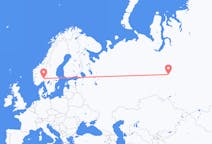 Fly fra Nizjnevartovsk til Oslo
