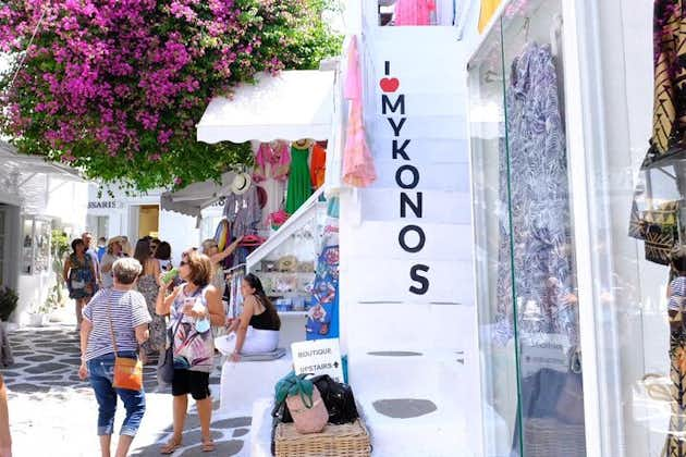 Visite shopping privée dans la ville de Mykonos