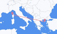 Fly fra Calvi, Haute-Corse til Lemnos