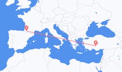 出发地 法国从 波城目的地 土耳其科尼亞的航班