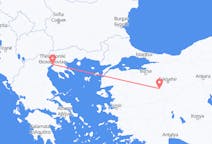 Flyreiser fra Kütahya, Tyrkia til Thessaloniki, Hellas