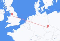 Flyg från Manchester, England till Prag, Tjeckien