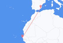 Flyreiser fra Dakar, til Murcia