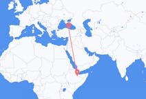 Flyg från Jijiga, Etiopien till Samsun, Turkiet