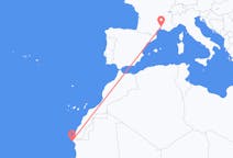 Voli da Nouadhibou, Mauritania a Nîmes, Francia