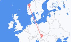 Flyreiser fra Sogndal, Norge til Heviz, Ungarn