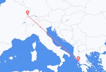 Vluchten van Mulhouse, Zwitserland naar Preveza, Griekenland