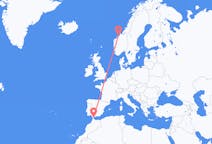 Flyg från Gibraltar, Gibraltar till Kristiansund, Norge