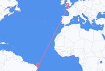 Flyg från João Pessoa, Paraíba, Brasilien till Guernsey, Guernsey