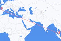 Flyreiser fra Kuantan, Malaysia til Bilbao, Spania