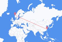 중국발 타이저우, 노르웨이행 올레순 항공편