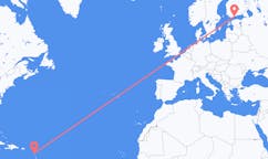 Fly fra Pointe-à-Pitre til Helsinki