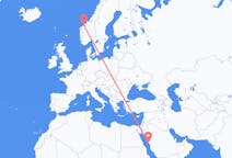 Flyreiser fra Yanbu, Saudi-Arabia til Molde, Norge