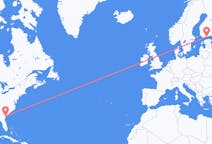 Flyrejser fra Savannah til Helsinki