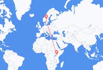 Flights from Eldoret, Kenya to Rörbäcksnäs, Sweden