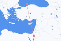 Vluchten van Akaba, Jordanië naar Zonguldak, Turkije