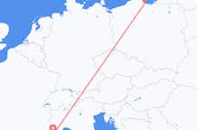 Flyg från Gdańsk till Nice