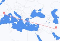 Flyreiser fra Isfahan, Iran til Aspiran, Frankrike