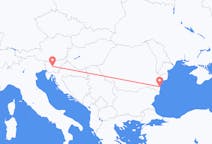 Flights from Ljubljana in Slovenia to Constanța in Romania