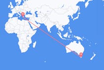 Vluchten van Hobart, Australië naar Kalamáta, Griekenland
