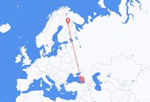 Flug frá Kuusamo, Finnlandi til Trabzon, Tyrklandi