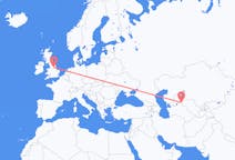 Flights from Nukus, Uzbekistan to Doncaster, the United Kingdom