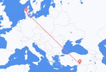 Flyreiser fra Gaziantep, til Billund