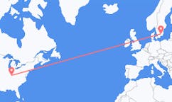 Flights from Louisville to Växjö