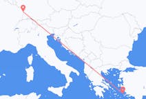 Flights from Leros, Greece to Strasbourg, France