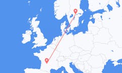 Flyrejser fra Brive-la-Gaillarde, Frankrig til Örebro, Sverige
