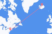 Flights from New York to Akureyri