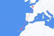 Flyrejser fra Lanzarote, Spanien til Nantes, Frankrig