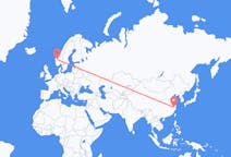 Voli from Hangzhou, Cina to Sogndal, Norvegia