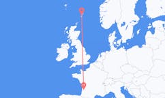 Fly fra Bordeaux til Shetland Islands