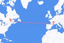 Flyreiser fra Québec, til Montpellier