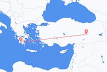 Vluchten van Kalamáta, Griekenland naar Elazig, Turkije